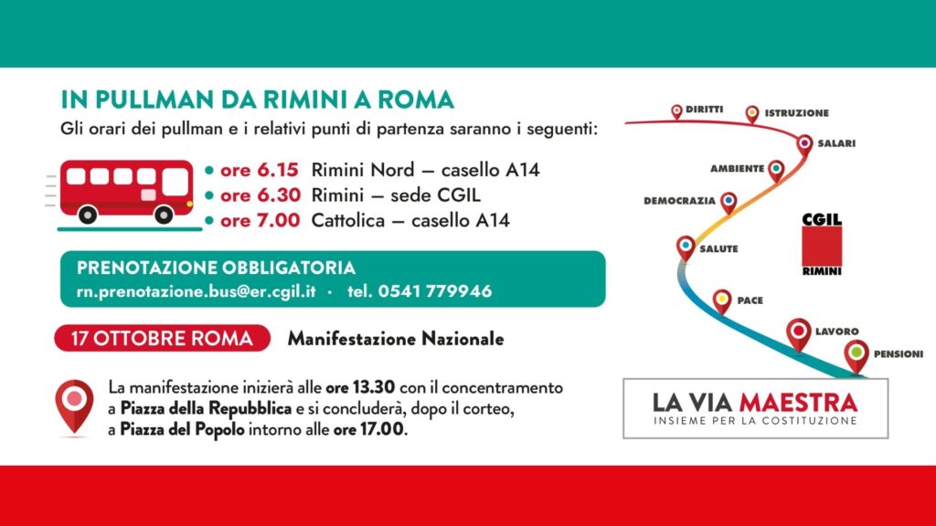 Cliccando su questa immagine è possibile inviare un'email e prenotare il posto sul pullman.